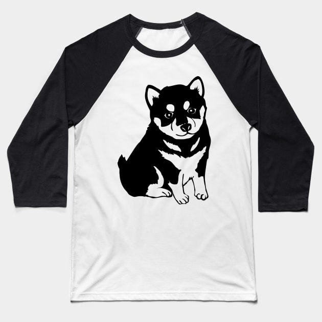 Puppy Baseball T-Shirt by ReaBelle